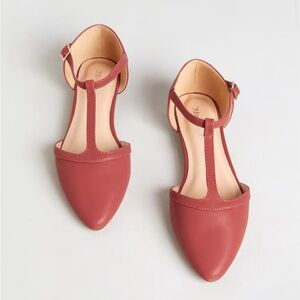 ModCloth Turn Back Prime Vegan Leather Flat Rust Orange